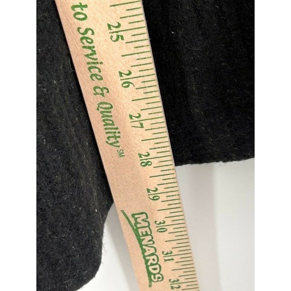 Banana Republic Womens L Large Extra Fine Wool-Blend Open-Front Poncho in Black - Picture 5 of 6